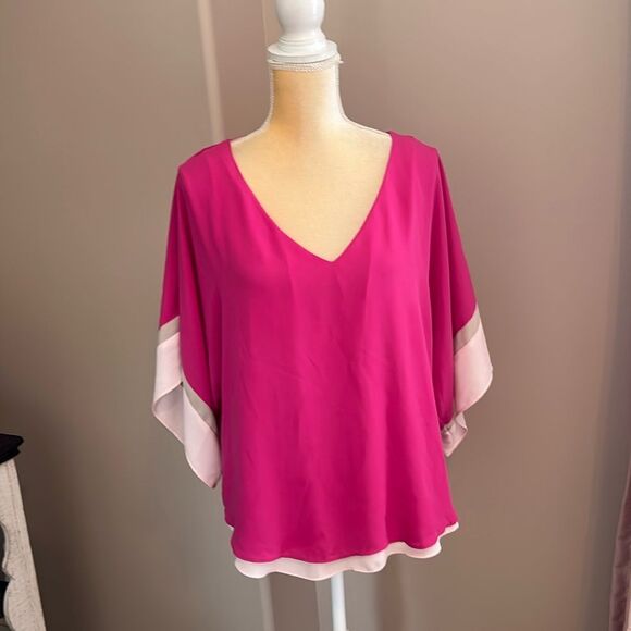 EUC White House Black Market Kimono Sleeve Blouse(size medium) - Picture 5 of 10